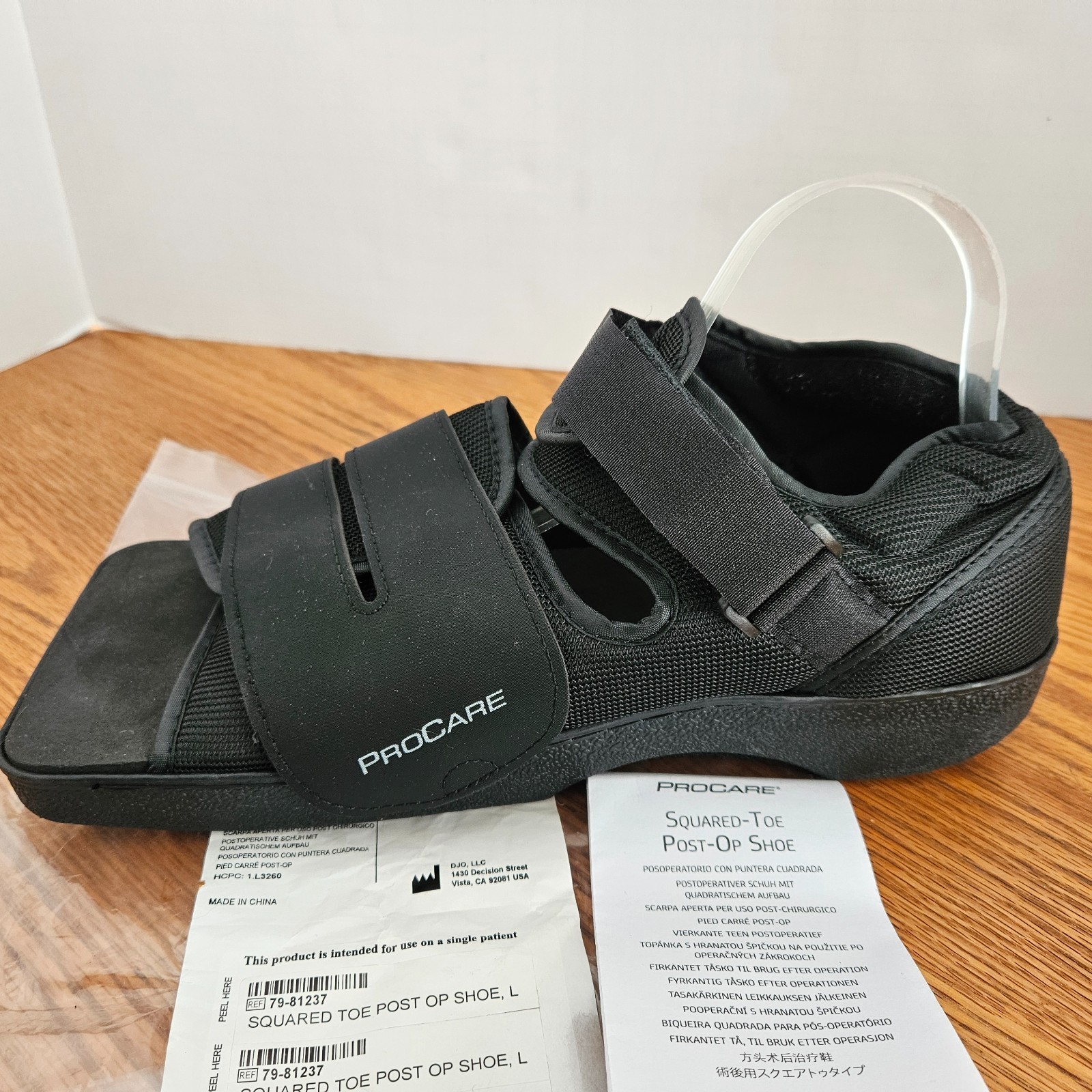ProCare Squared Toe Post-Op Shoe L Size: LARGE Men ( 9.5-12 ) Women (10.5-13 )