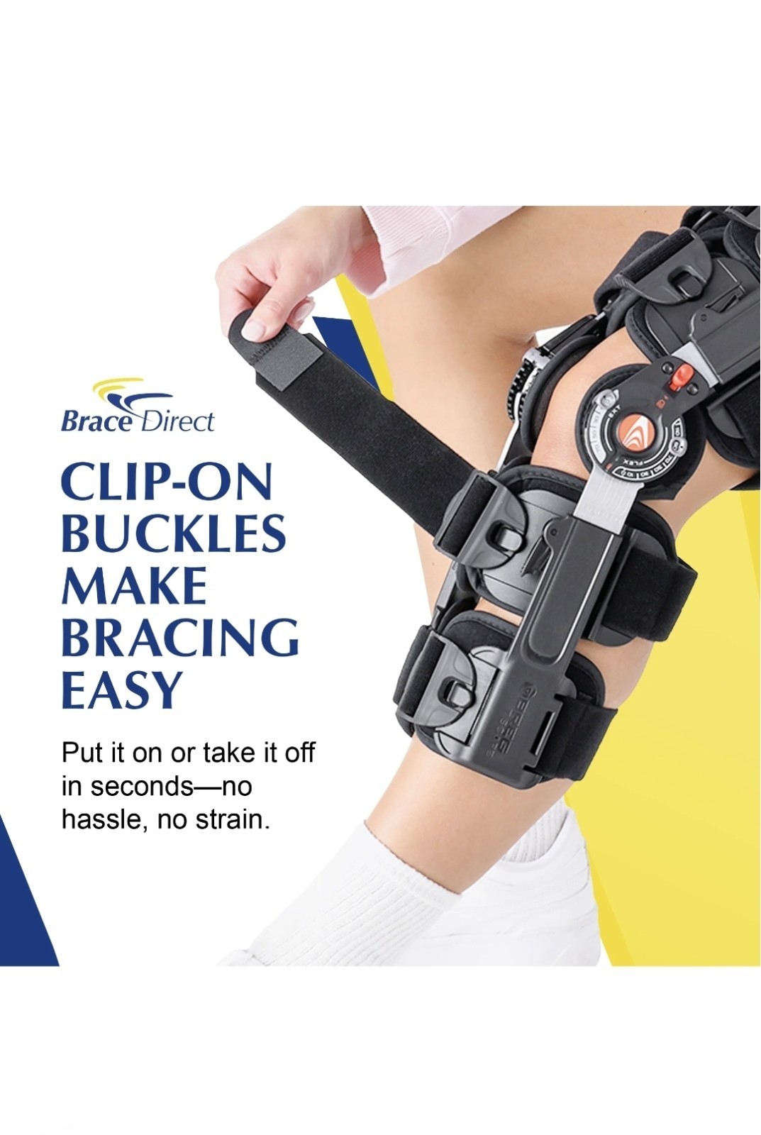 Breg T-Scope Premier Post Op Knee Brace – Black (08814) + Tri Panel Knee Immob..