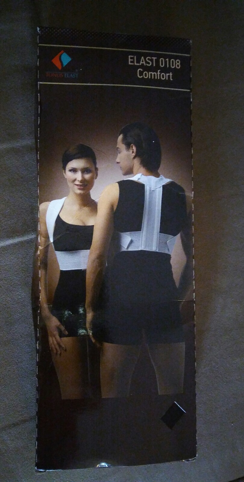 UNISEX UPPER BACK POSTURE CORRECTOR with stiff inserts increased COMFORT level L