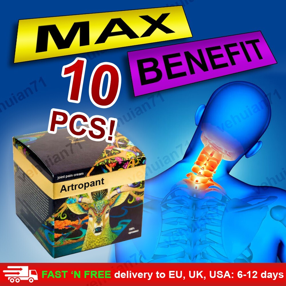 10 Packs Joint And Back Pain 100% Cream ARTROPANT Osteochondrosis Arthrosis
