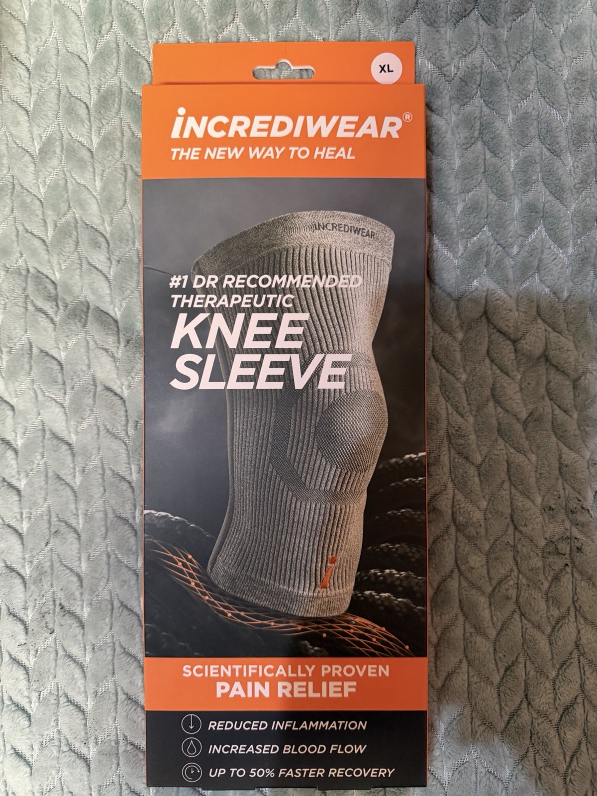 Incrediwear Knee Sleeve Gray XL Grey Extra Large New