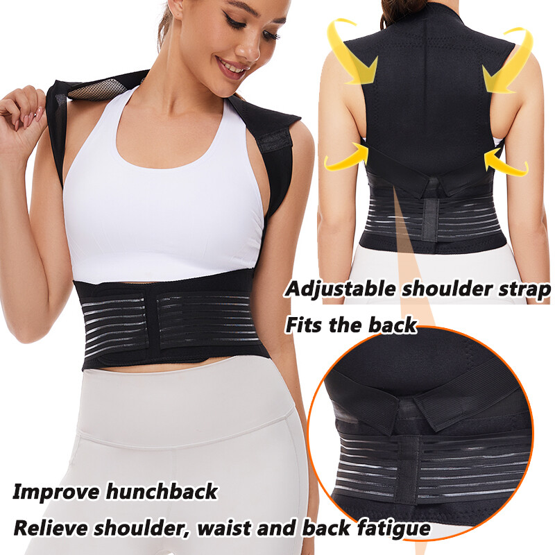 Back Brace Posture Corrector Women Men Shoulder Full Back Pain Magnetic Therapy