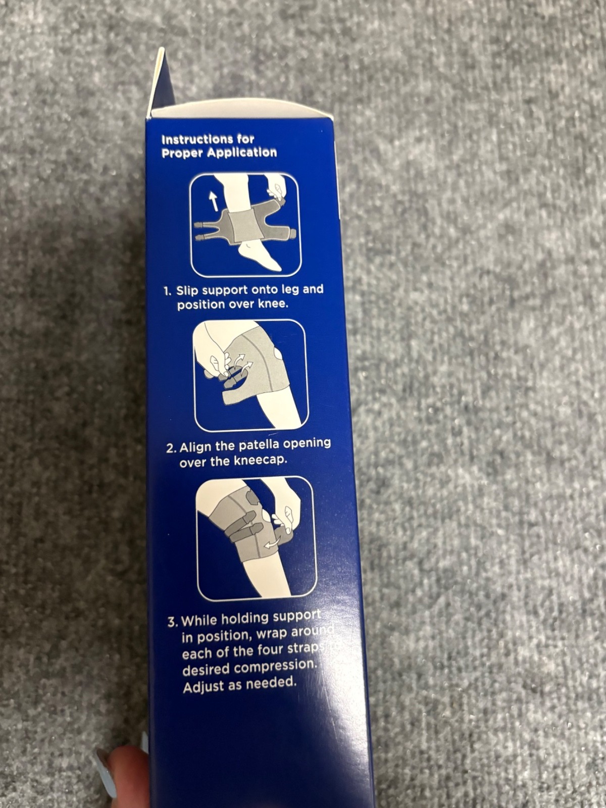 Walgreens Knee Support Brace Four Straps Adjustable Flexible Bars One Size