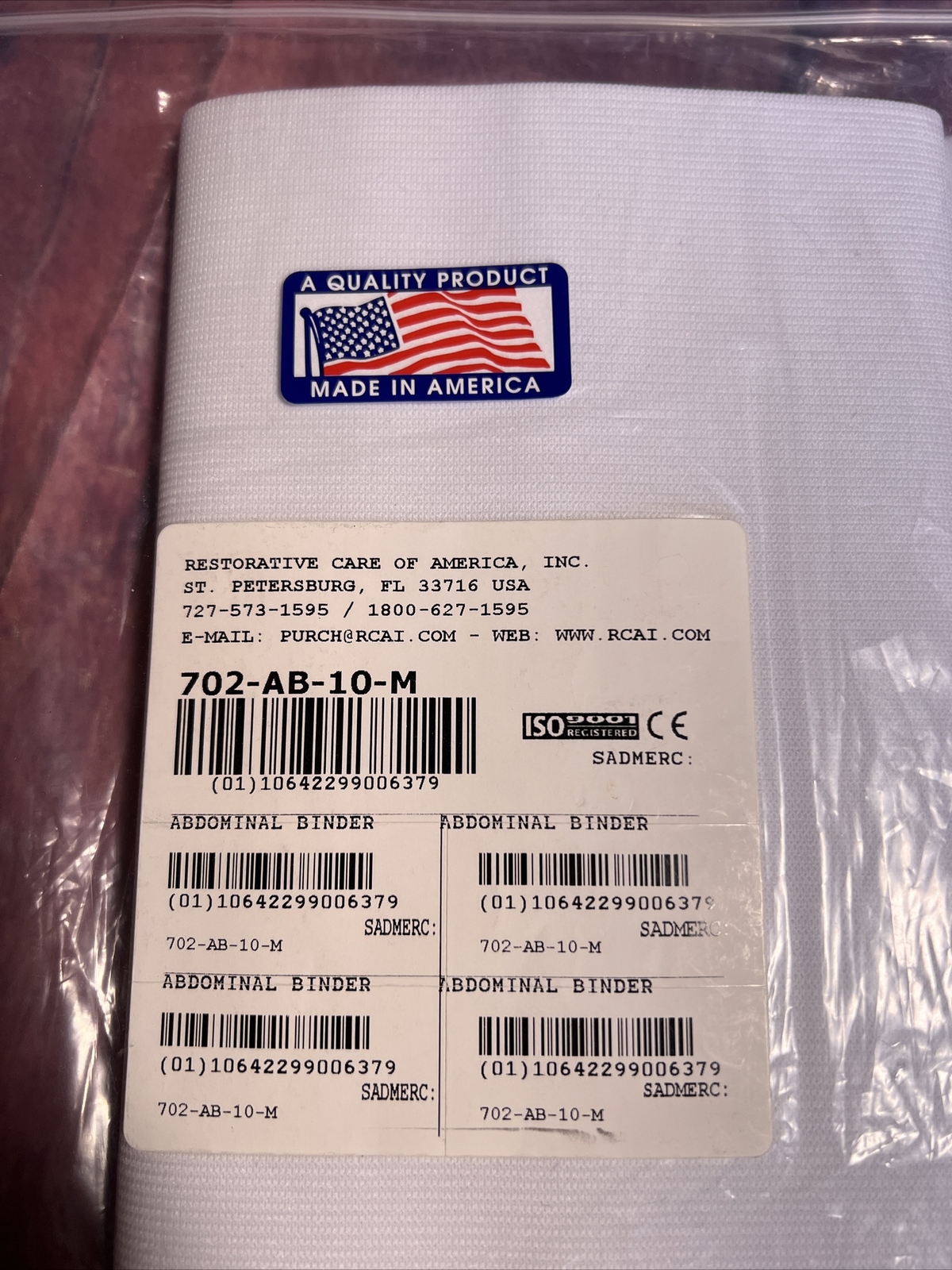 Restorative Care of America Incorporated 10″ Abdominal Binders – size: M(35-40″)
