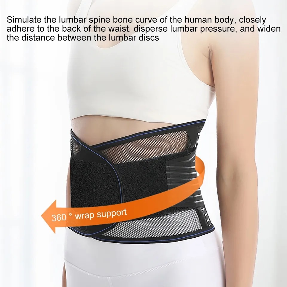 Breathable Lower Back Brace Lumbar Support Waist Belt For Men Women Pain Relief