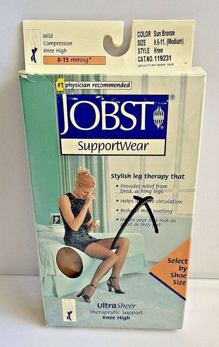 Jobst Women Ultra Sheer Sun Bronze Support Compression Knee Stockings 8-15 mmhg