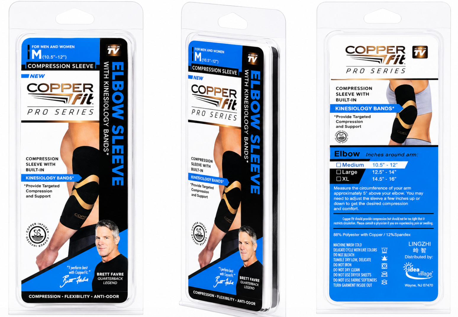 Copper Fit Elbow Sleeve, Size Medium, As Seen on TV, New in Box