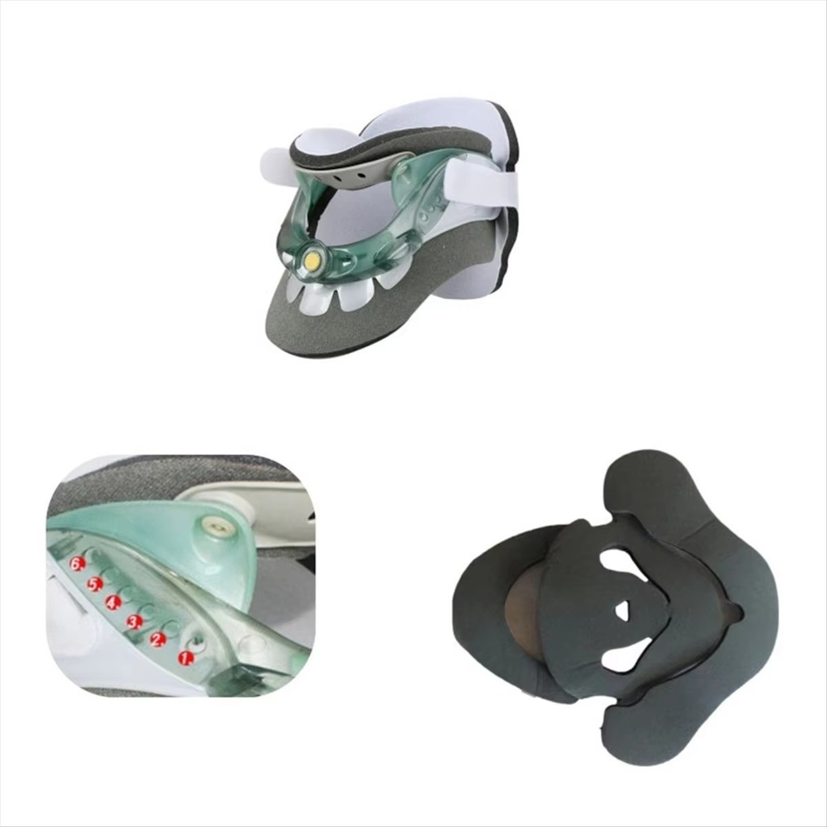 Cervical Neck Traction Device Brace Collar for Pain Relief Spine Support Alignme