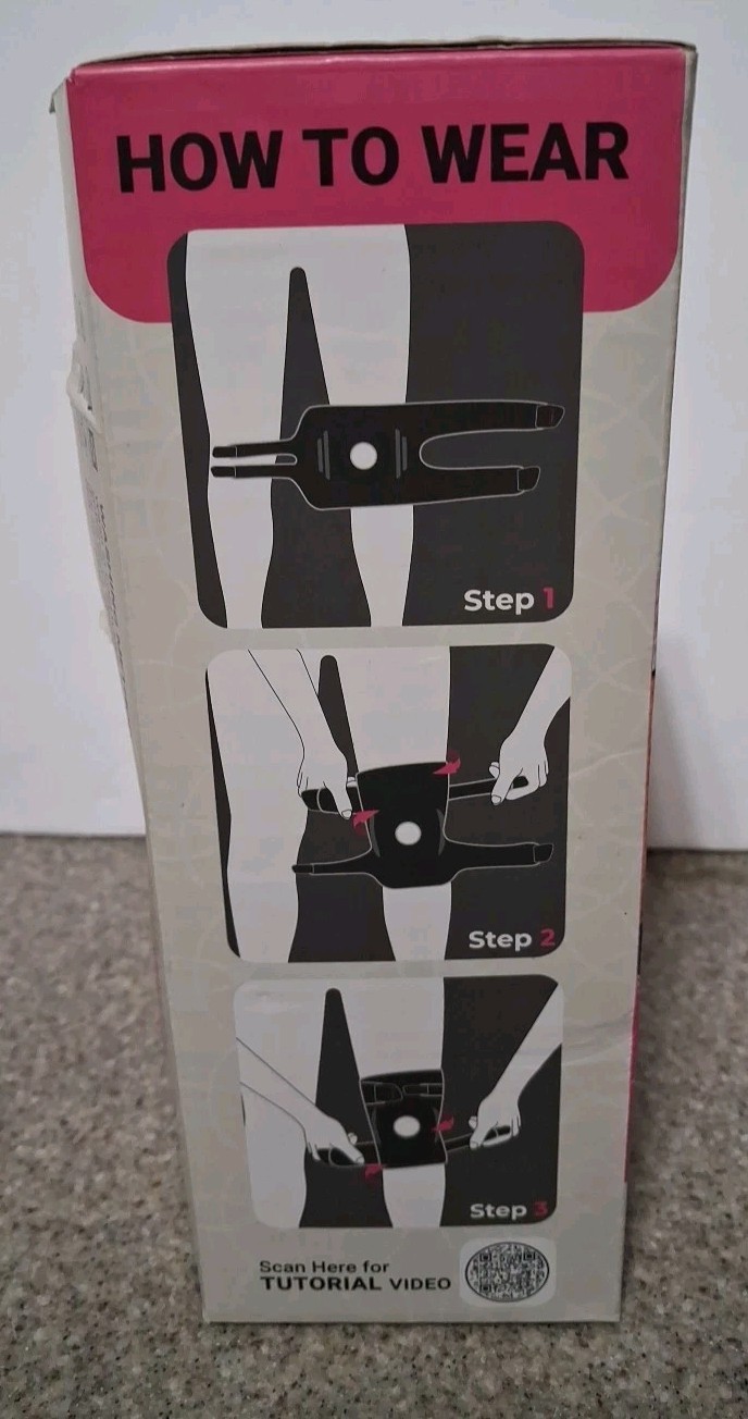DR. BRACE ELITE Knee Brace with Side Stabilizers & Patella Gel Pads Size M Pink