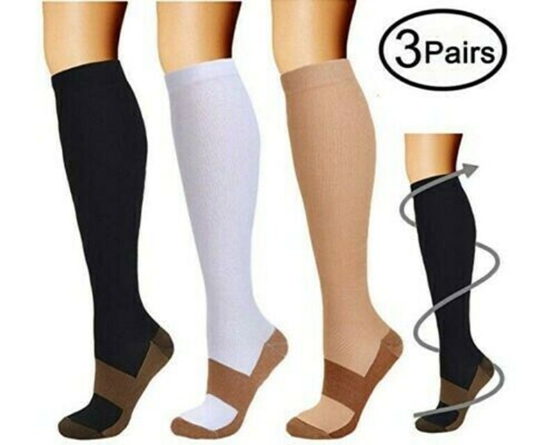 Men Compression Socks Winter Warm Athletic Sport Thick Boot Stockings for Hiking