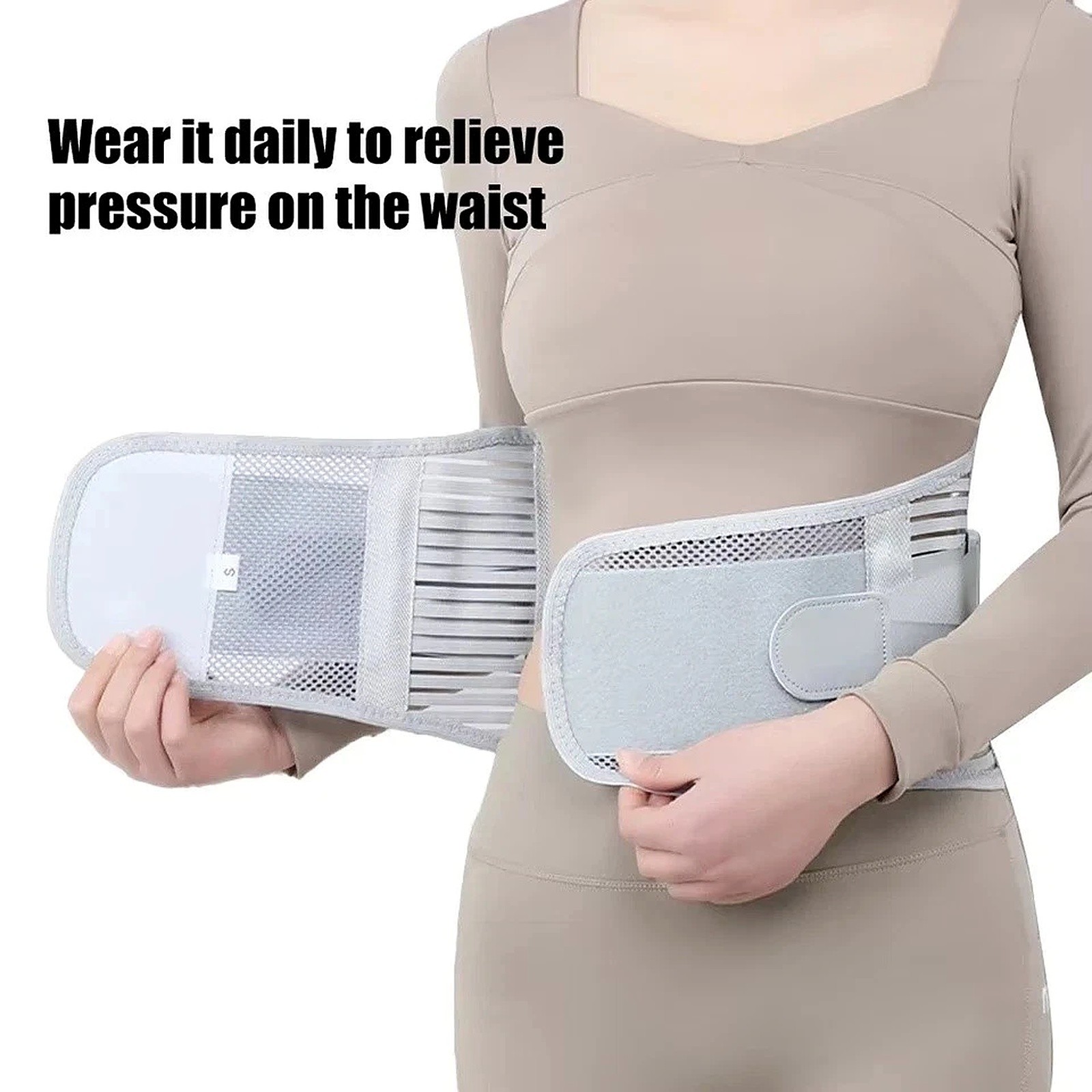 Adjustable Back Brace Lumbar Support Belt Steel Plates for Men Women Pain Relief