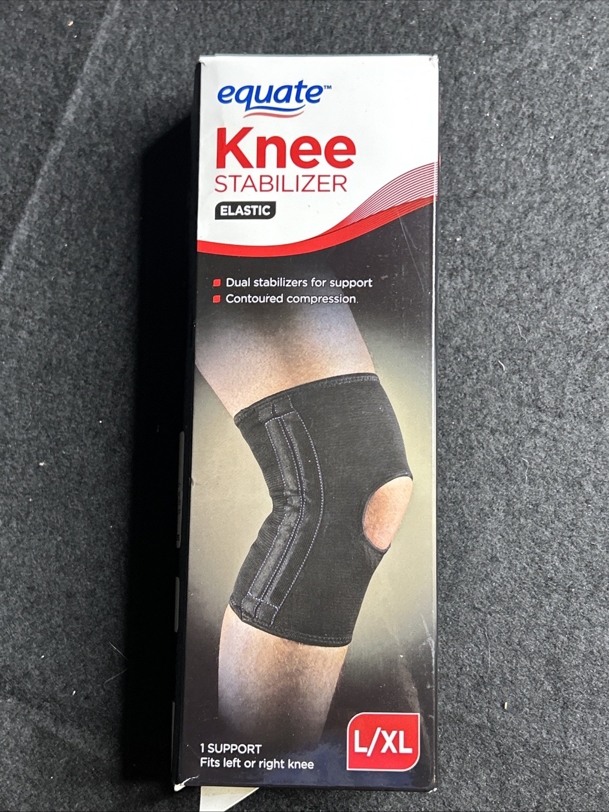 EQUATE KNEE STABILIZER LARGE/XLARGE, BLACK
