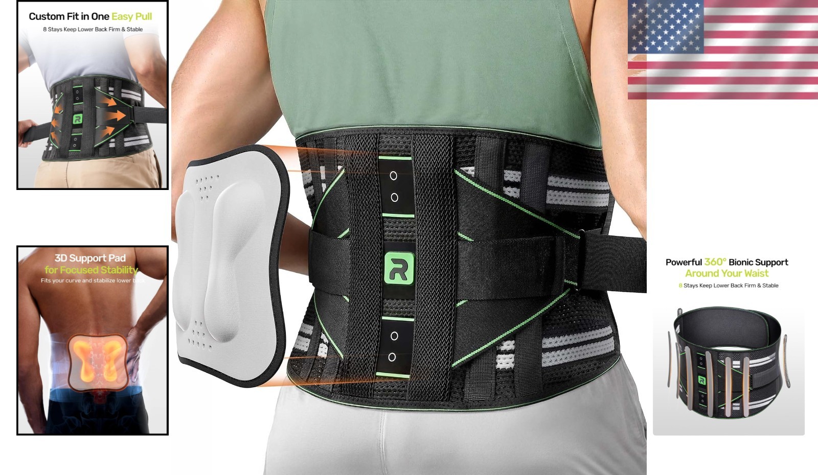 Adjustable Back Brace Relieves Lower Back Pain