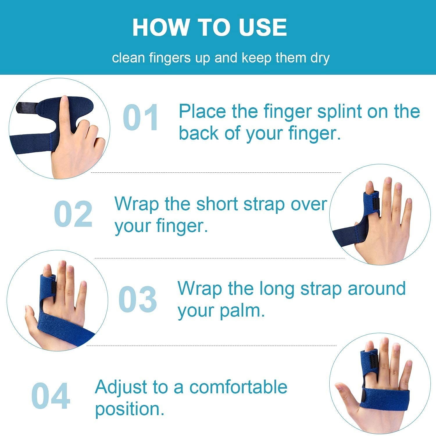 Trigger Finger Splints, Brace with 2 Gel 1 Count (Pack of 1), Left