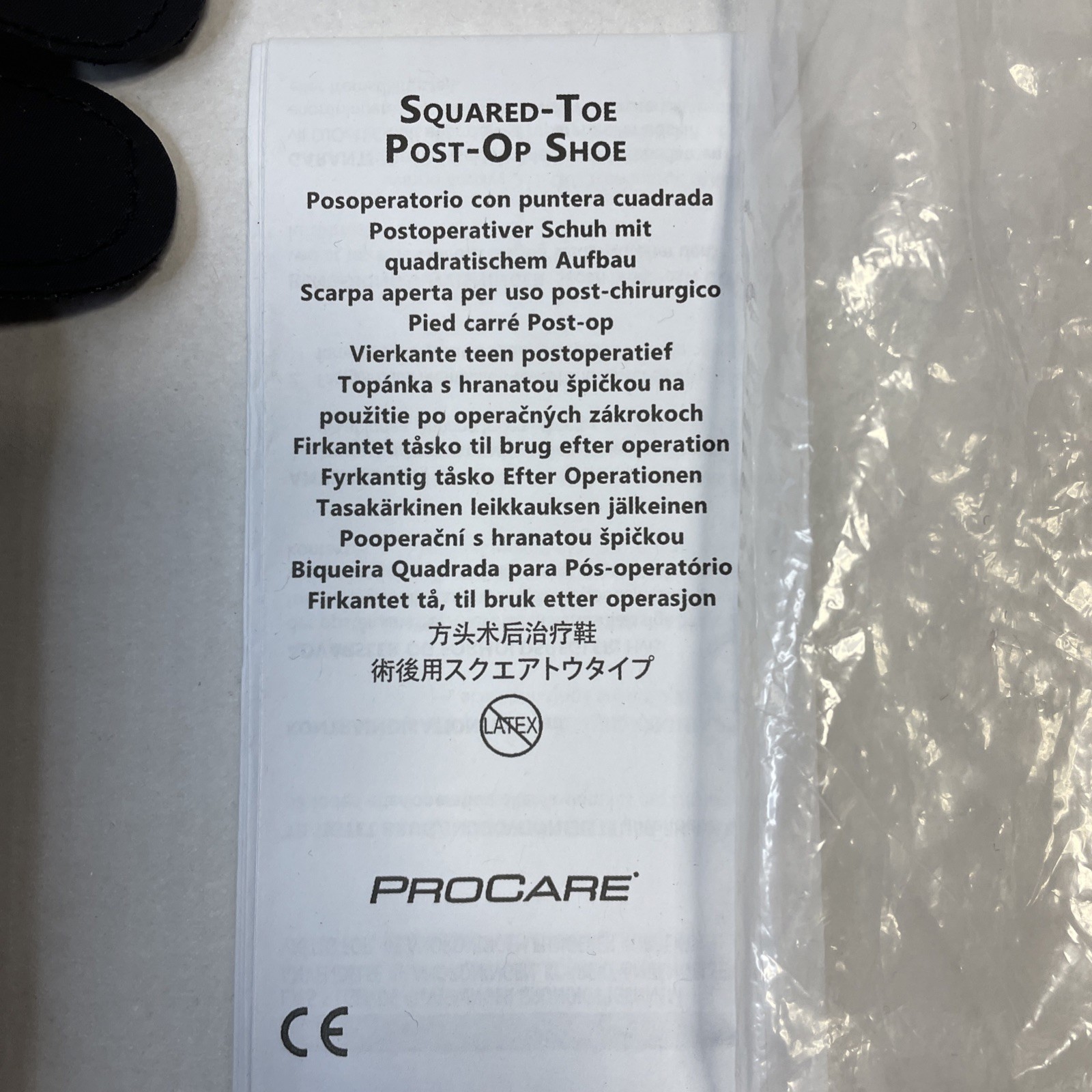 PROCARE Squared Toe Post Op Shoe, SIZE M