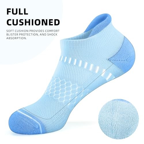 Light Compression Socks for Women Arch Support 6-9 Pink+purple+blue(3 Packs)