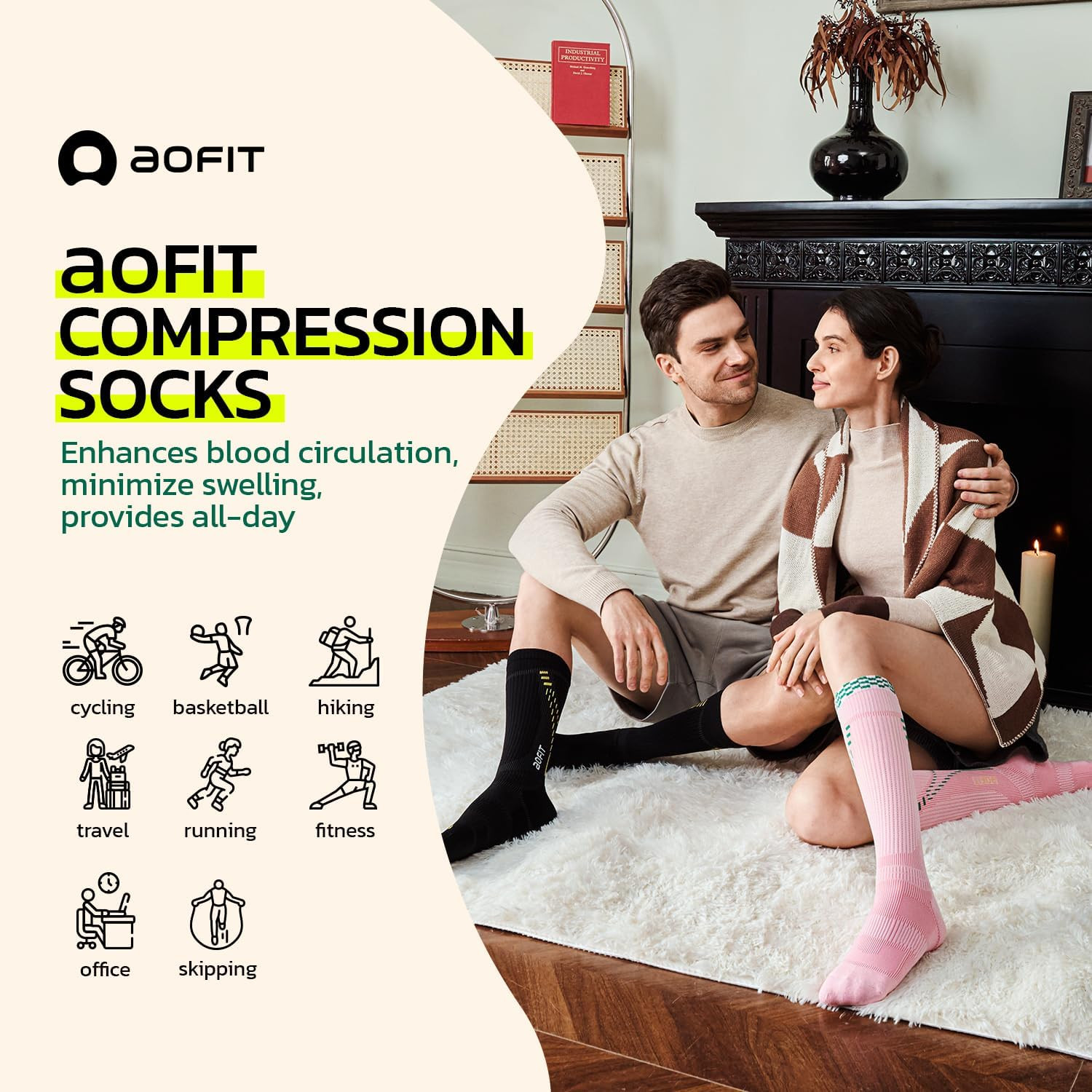Graduated Compression Socks for Women Travel Flight Nurses Dr Scholls Airplane 1