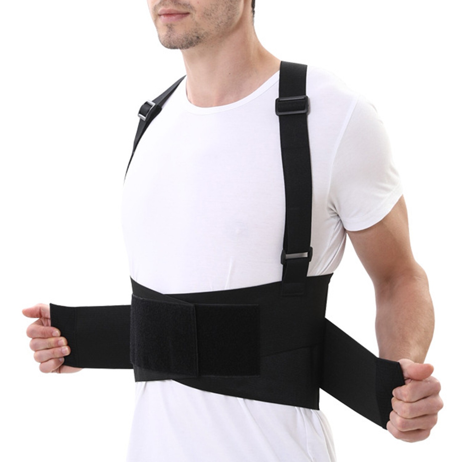Adjustable Lower Back Brace Lumbar Support Waist Belt with Adjustable Straps US