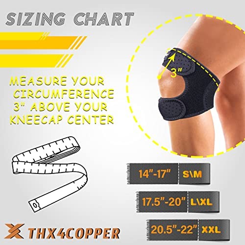 Compression Dual Patella Knee Brace for Pain Relief,Adjustable Knee XX-Large