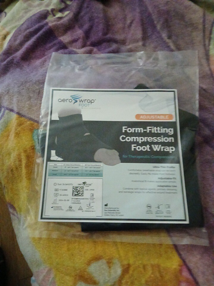 Sun Scientific Aero Wrap Foot Form Fitting Compression Foot Wrap ( Large ) New