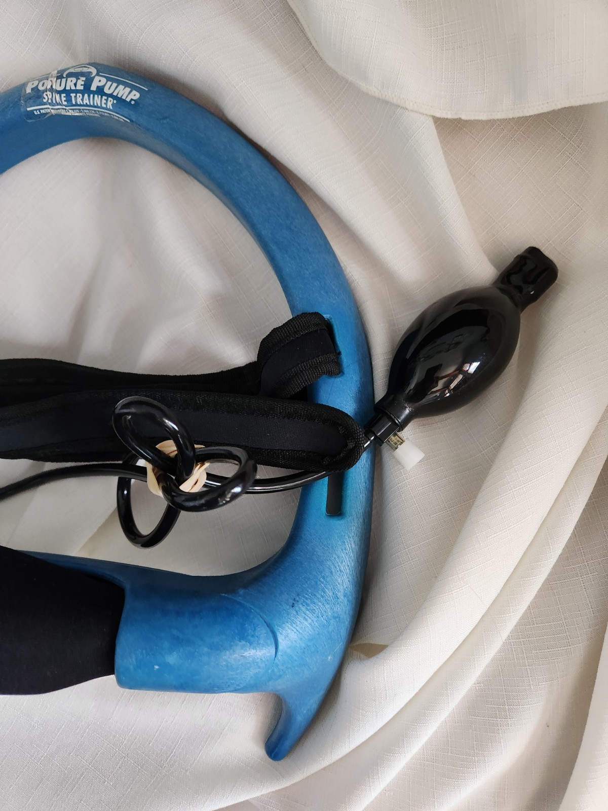 Posture Pump Spine Trainer Neck Traction Device USA Blue