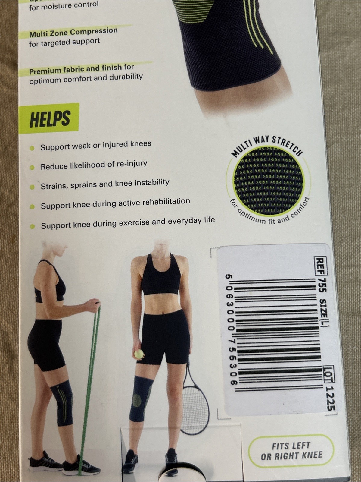 Neo G Closed Knee Support Size L – Class 1 Medical Device ~Open Box
