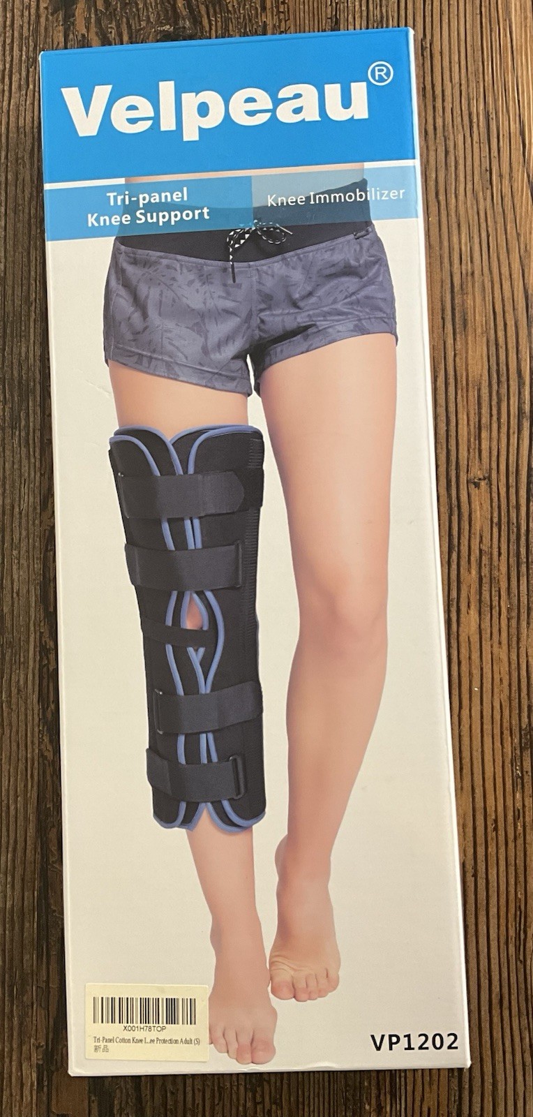 NEW – VELPEAU Medical Three Panel Knee/Leg Immobilizer Knee Splint Knee Brace S