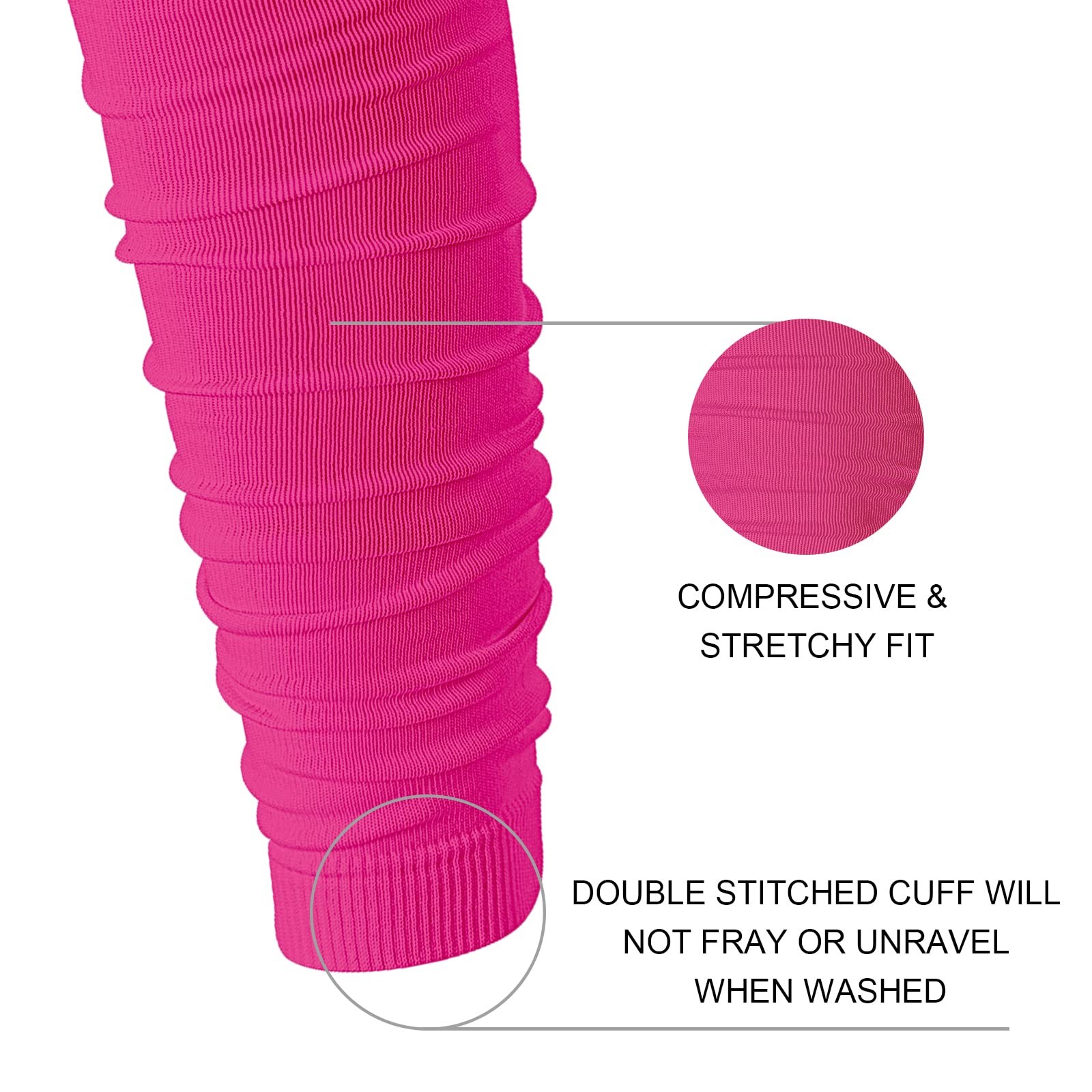Pink Football Scrunch Leg Sleeves for Men ,Calf Leg Compression Sleeve for /A…