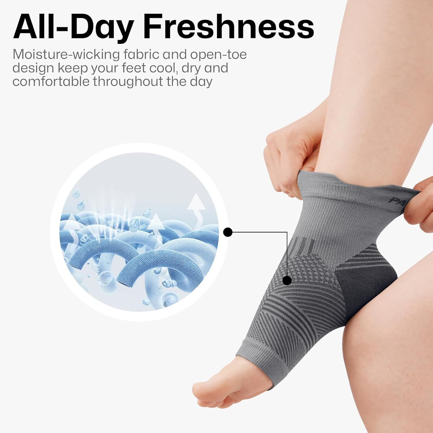 6 Pairs Plantar Fasciitis Socks for Achilles Tendonitis Relief – Ankle Compressi