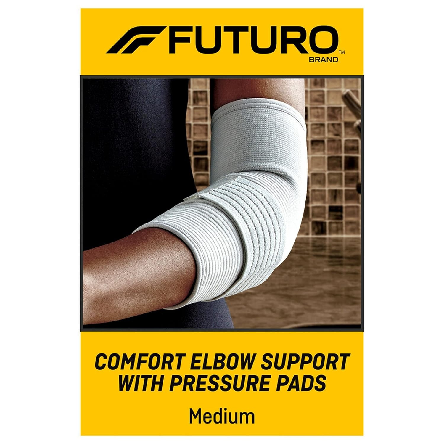 Futuro MMM-379 Comfort Elbow Support Pressure Pads Grey Medium 2 Pack