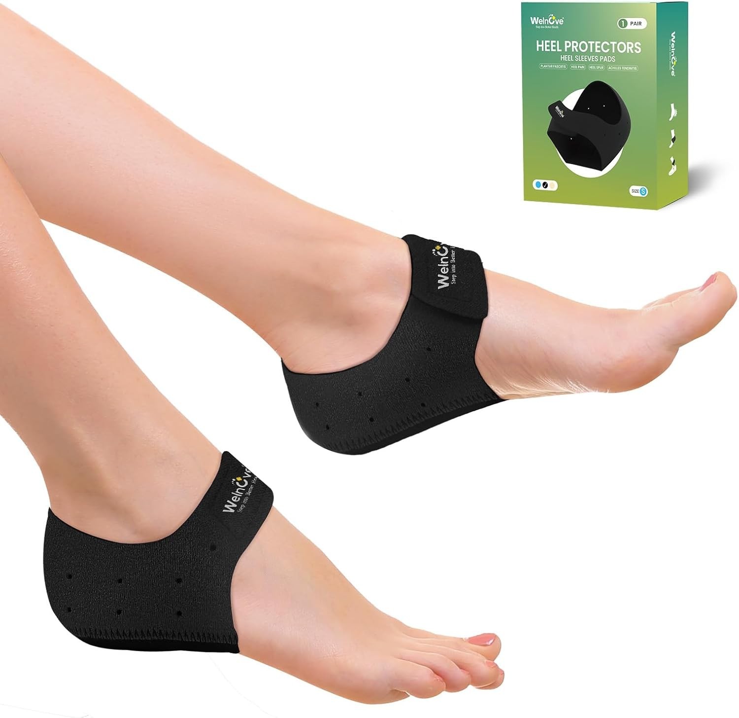 Cushioned Heel Protector Pads for Plantar Fasciitis – Supportive & Adjustable