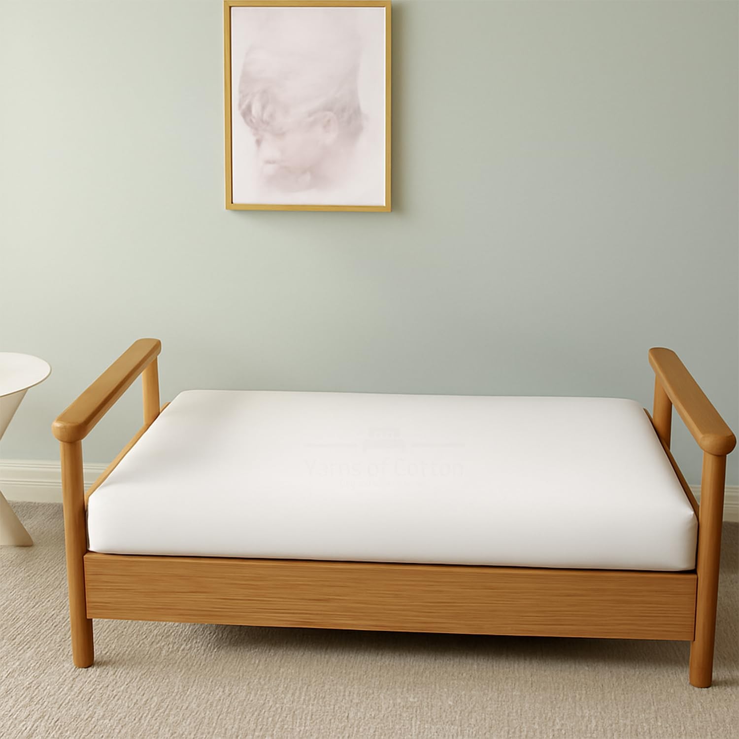 Queen Size Armless Futon Covers – 100% Egyptian Cotton Queen, 01 – White