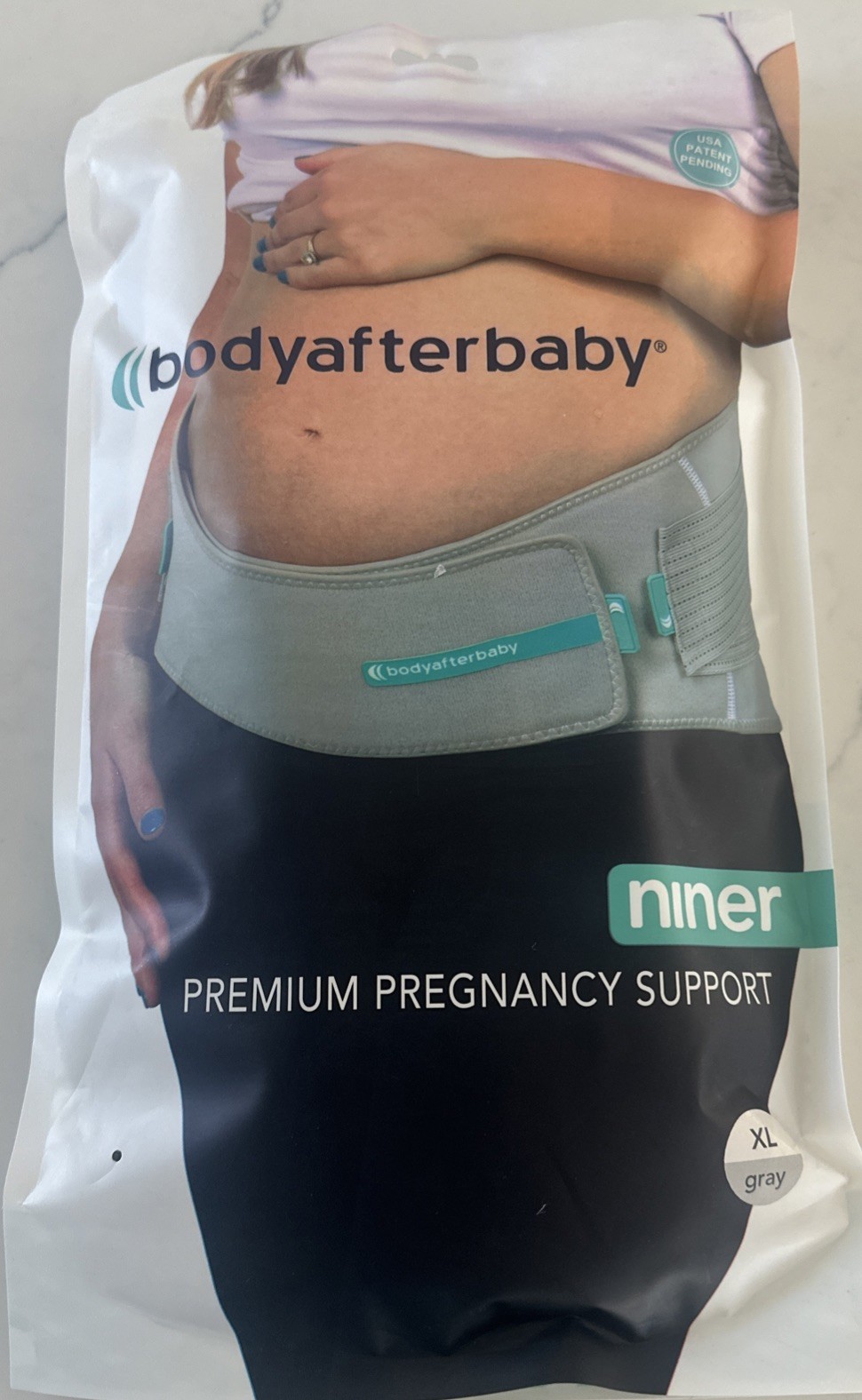 Body After Baby niner Pregnancy Support Belt Maternity Belly Band XL Gray