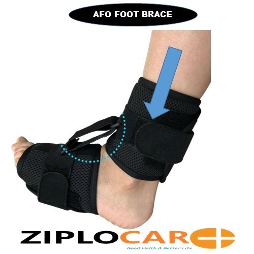 Ziplocare Afo NET Foot Drop Brace Walking Use As A Left Or Right Afo Brace