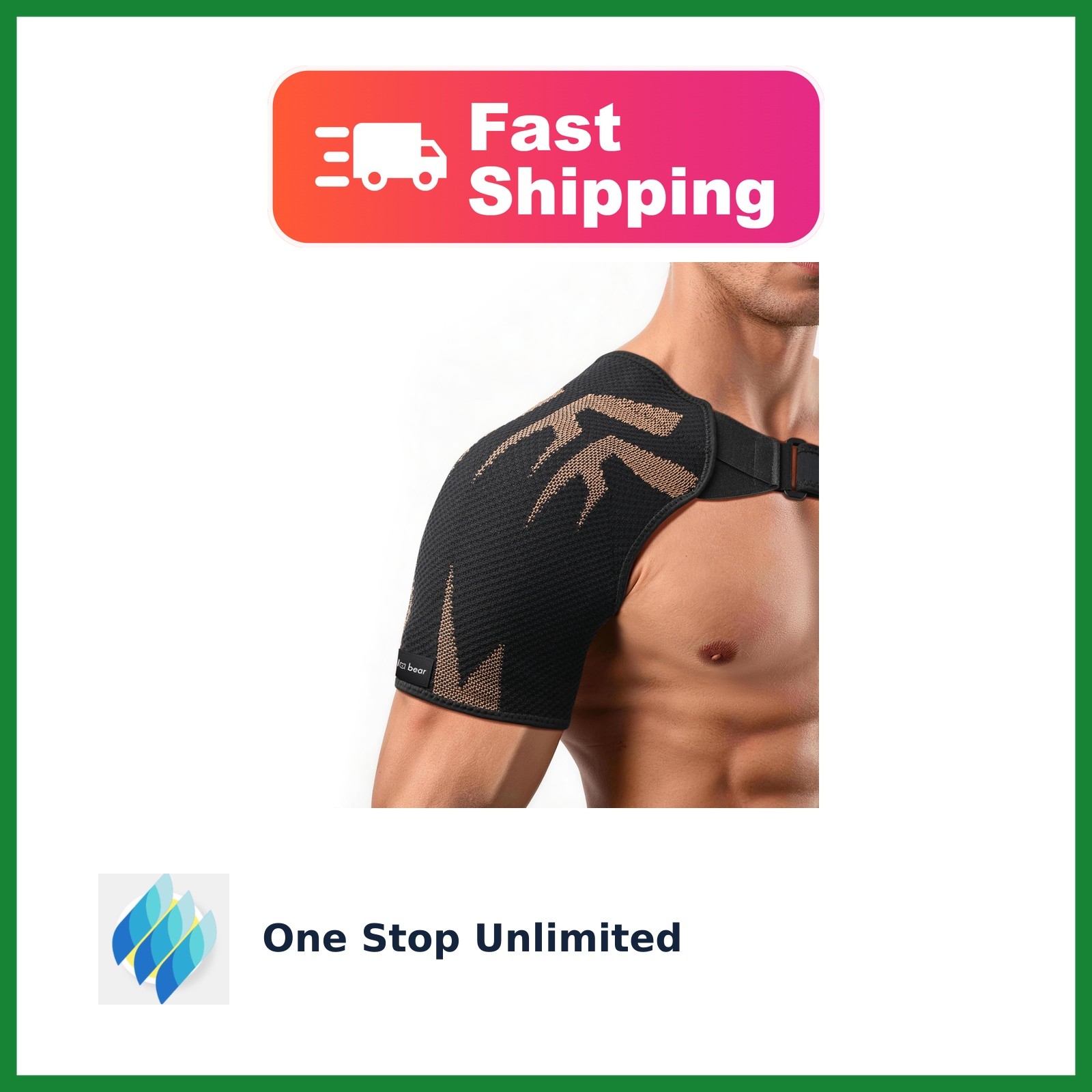BULA BEAR Rotator Cuff Shoulder Brace with Removable Gel Pad, Breathable Copp…