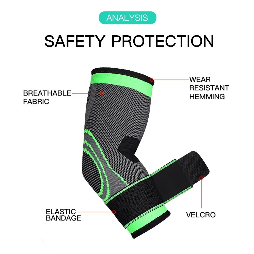 Elbow Brace Support Compression Sleeve Gym Tennis Sports Arm Protector 1PC