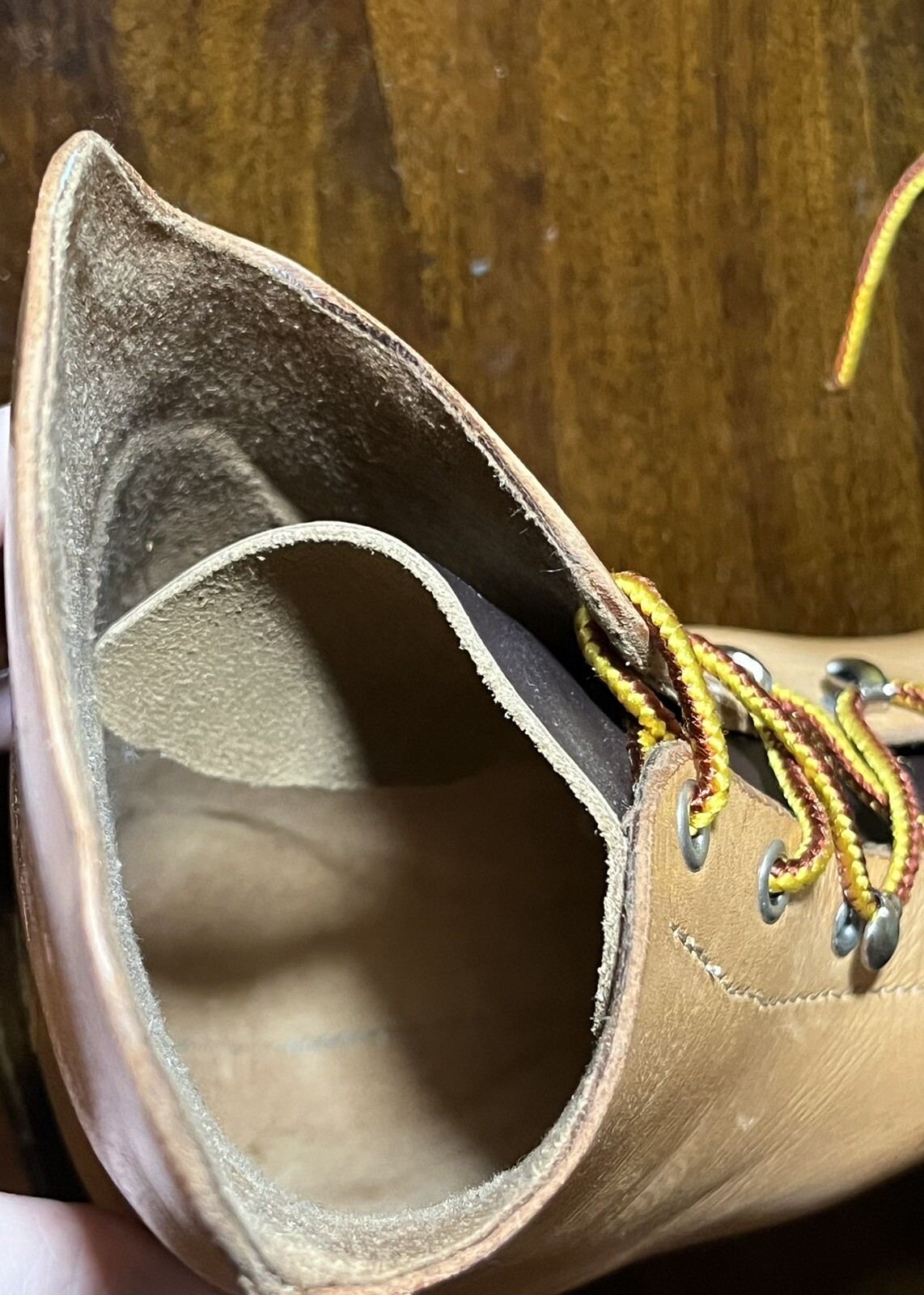 Tan Brown Leather Orthopedic Boot Lace Up Right Foot Custom Small ~9″ Tall