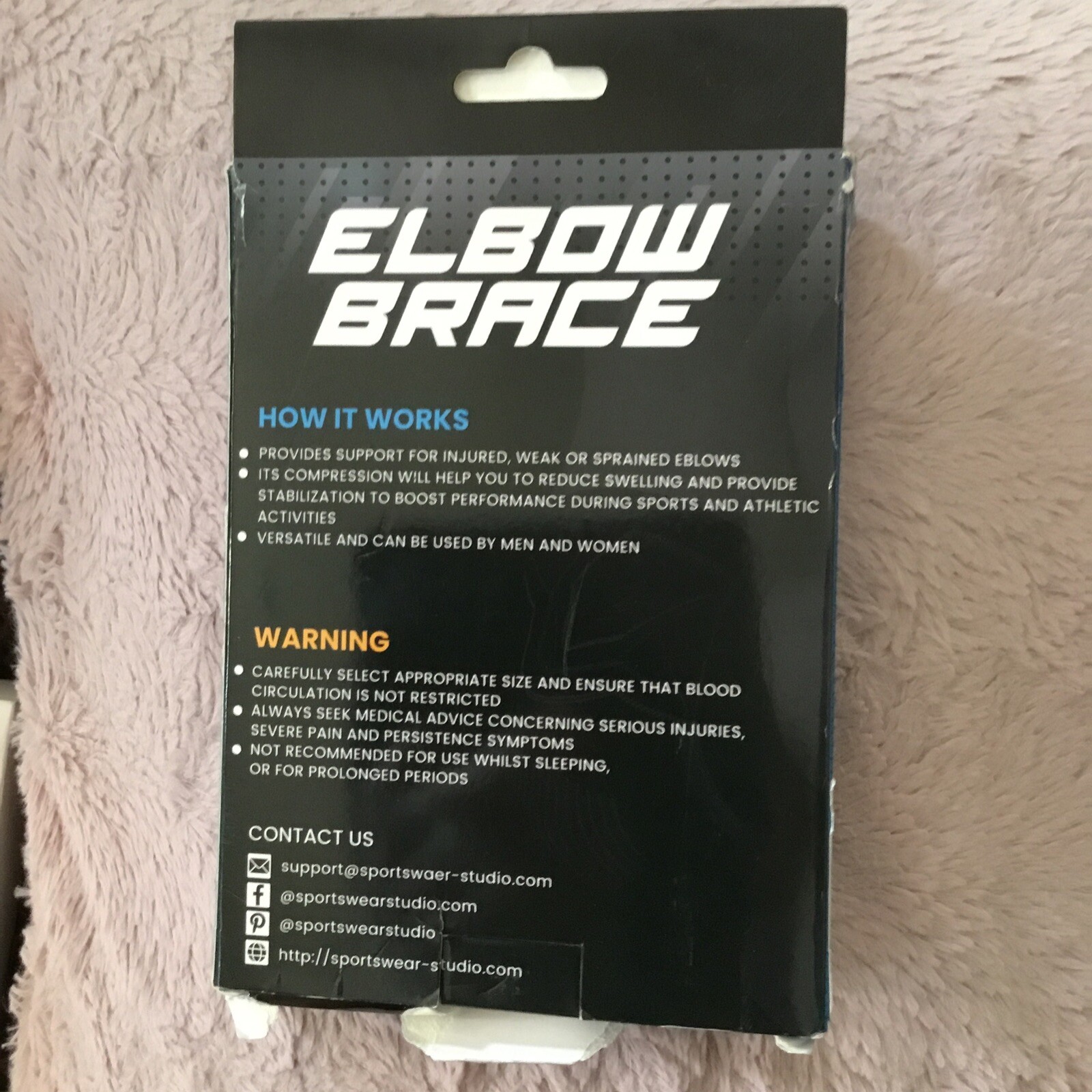 Sportswear Studio ~ Elbow Brace ~ 1 Pair ~ Unisex ~ Medium ~ Compression ~ New