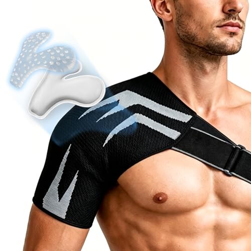 Shoulder Brace with Removable Gel Pad, Adjustable Compression Shoulder XX-Large