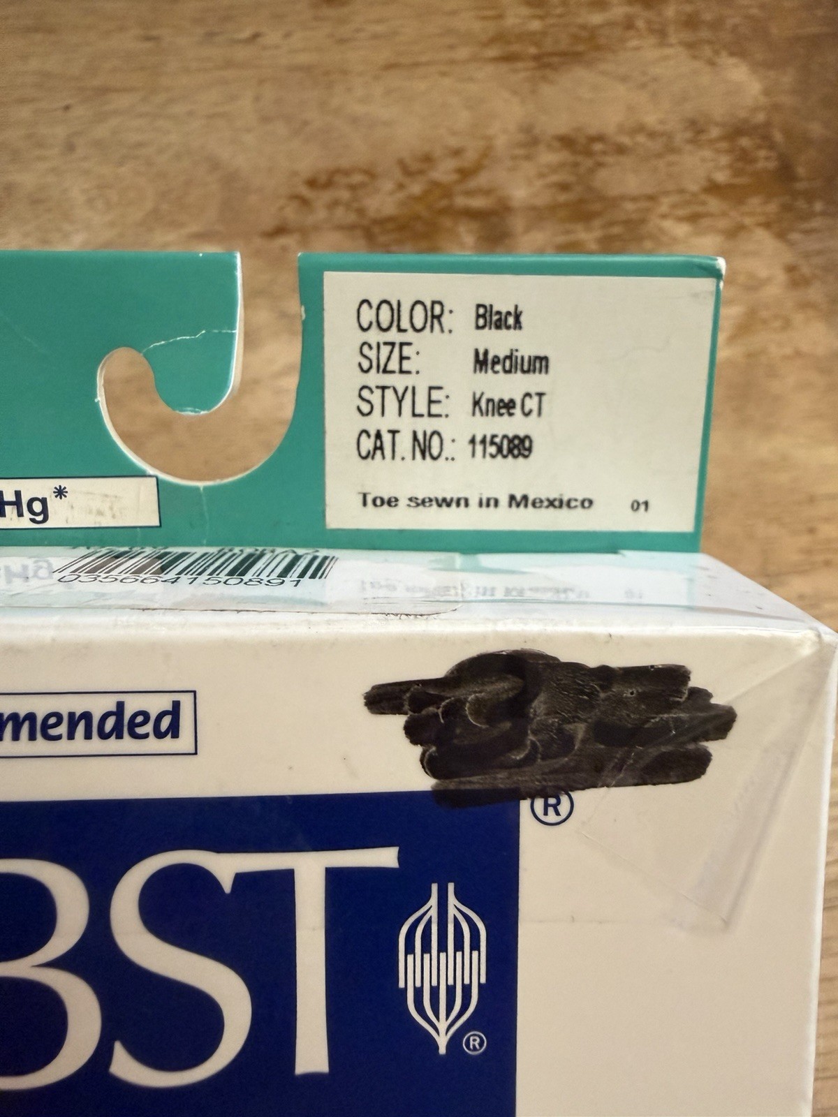 Jobst Mens Medical Compression Socks Medium Black Knee CT 20-30 mmHg New in Box