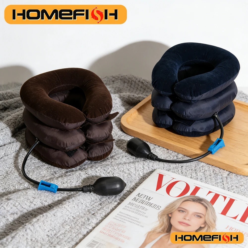 Cervical Neck Traction Device Collar Brace Support Pain Relief Stretcher Therapy