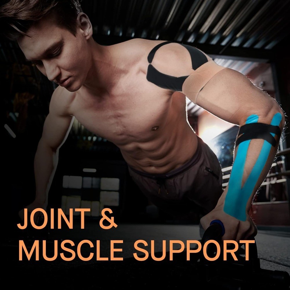 Elastic Kinesiology Tape Uncut Roll for Athletic Support Muscle Recovery Sports