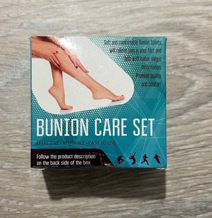 Bunion Care Set Toe Separator Corrector Relief Splint Foot Pain Support Open Box