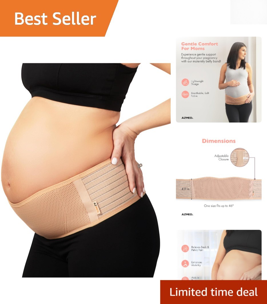 Adjustable Maternity Belt Back Support – Comfort & Relief for 46-In Belly