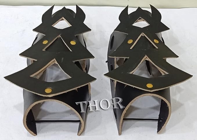Medieval Leather Arm Guard Reenactment Costume Rustic Vintage Home Decor Gifts