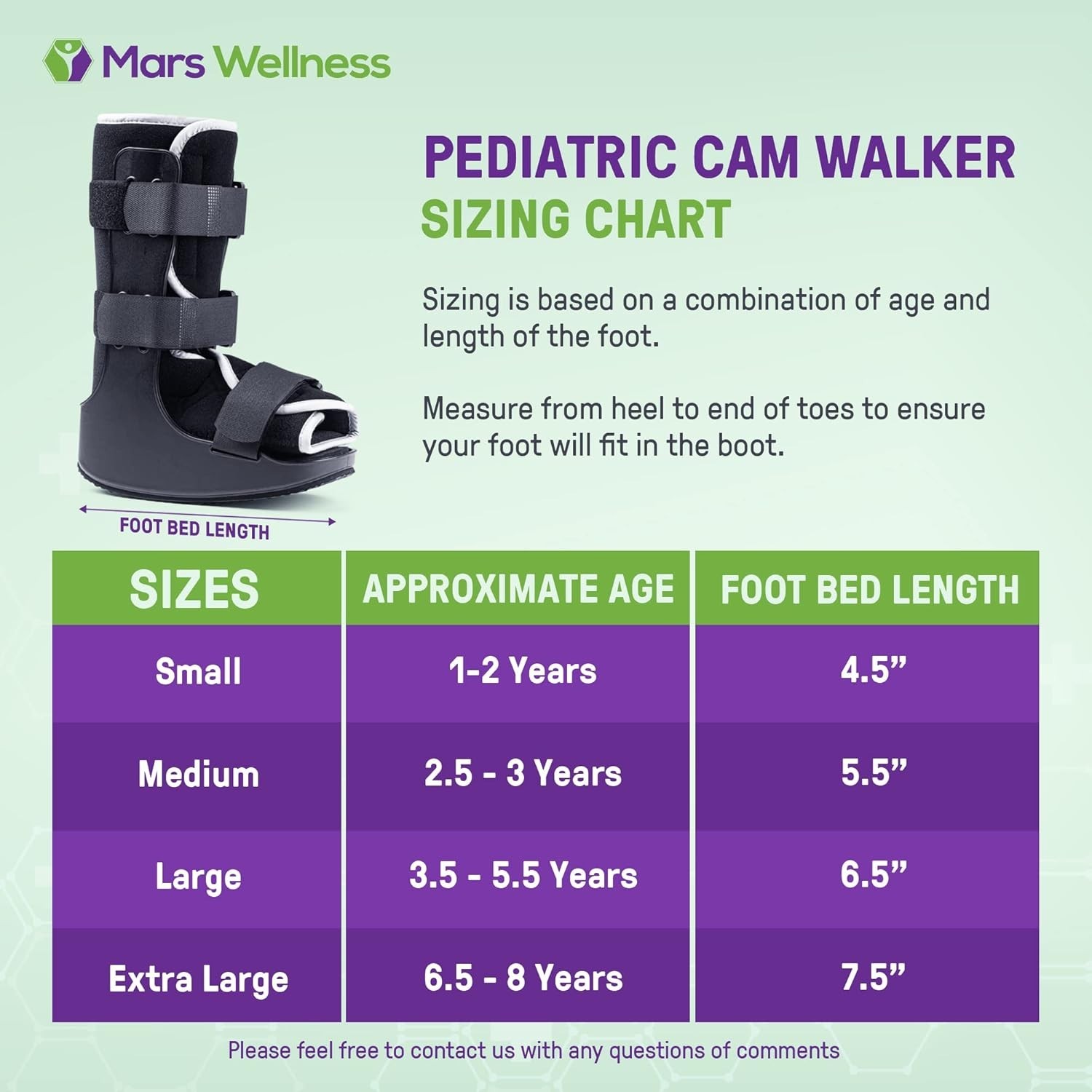 Pediatric Walking Boot Kids Children’s Ankle Support Shoe 6.5-8 Years Old