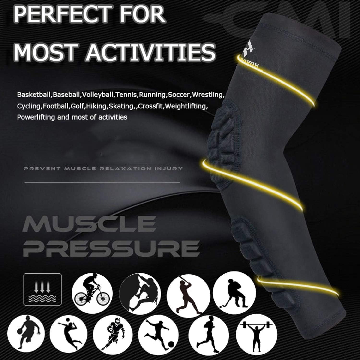 Adjustable 2PCS Arm Support Sleeves with Anti-Slip Design for Maximum Mobility