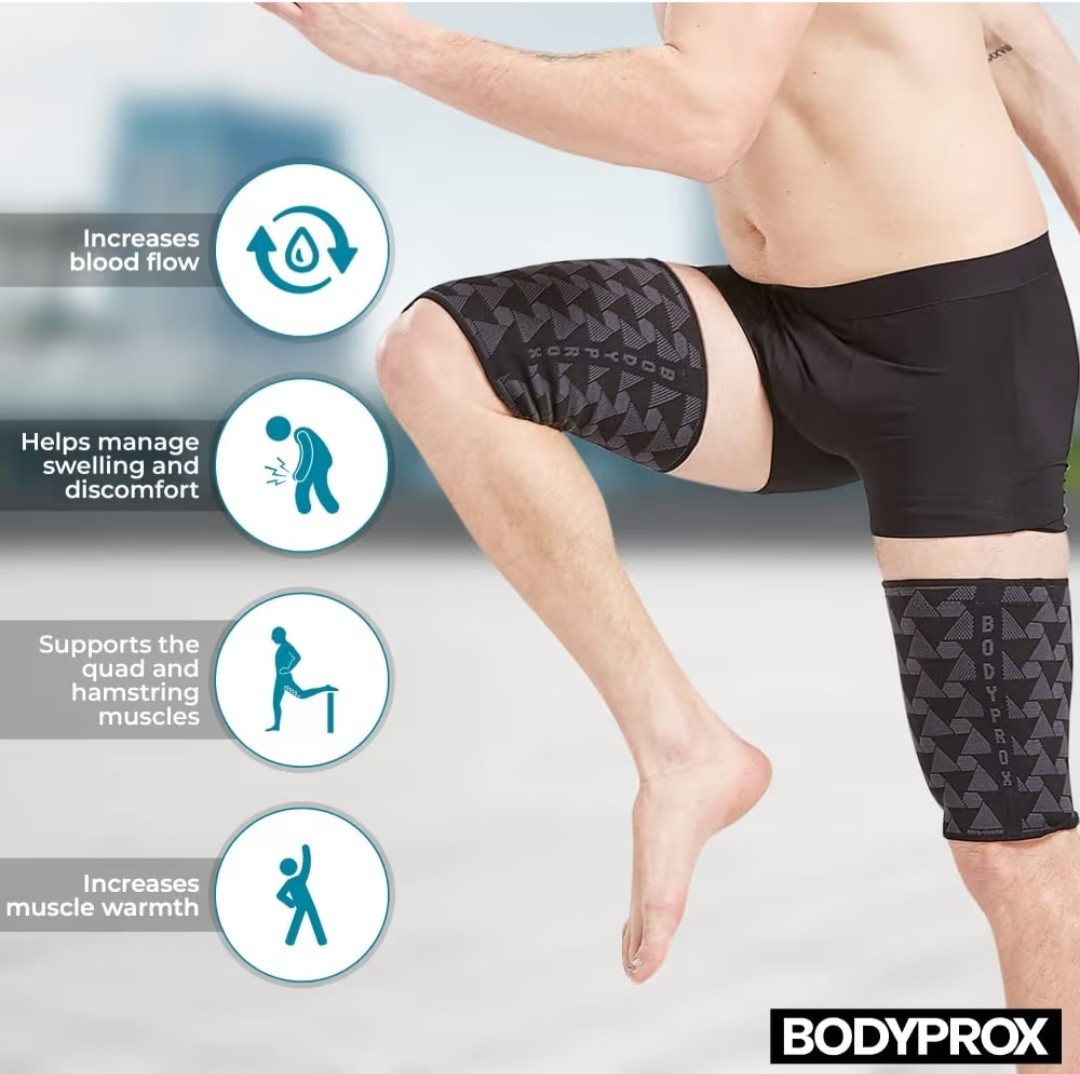 BODYPROX Thigh Compression Sleeves-Small-1 Pair-NEW IN ORIG BOX