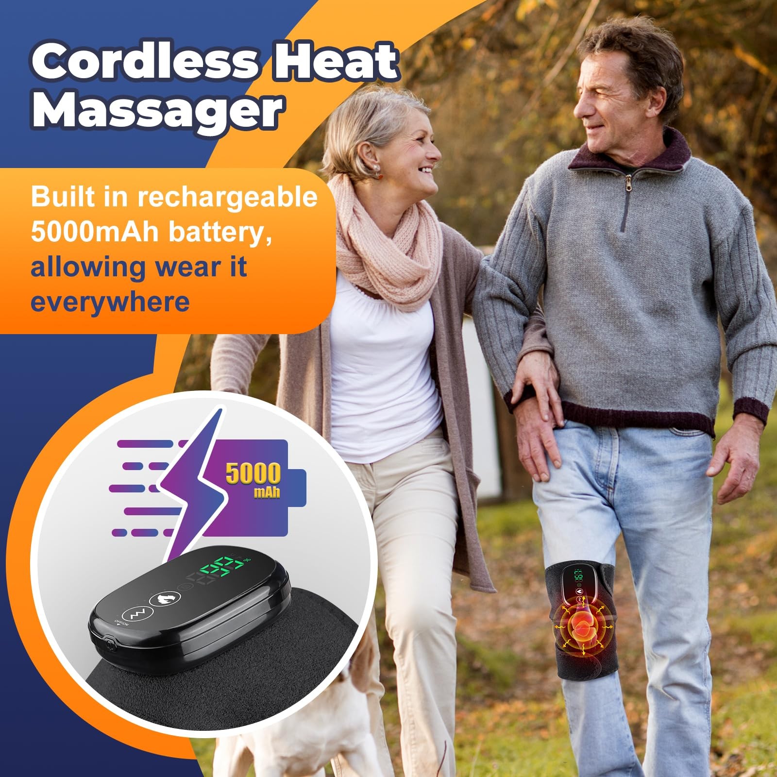 3in1 Heated Knee Massager with 3 Modes for Knee Elbow Shoulder