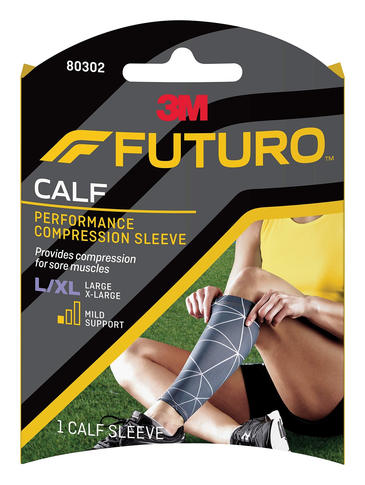 Sport Performance Compression Calf Sleeve, Large/X-Large